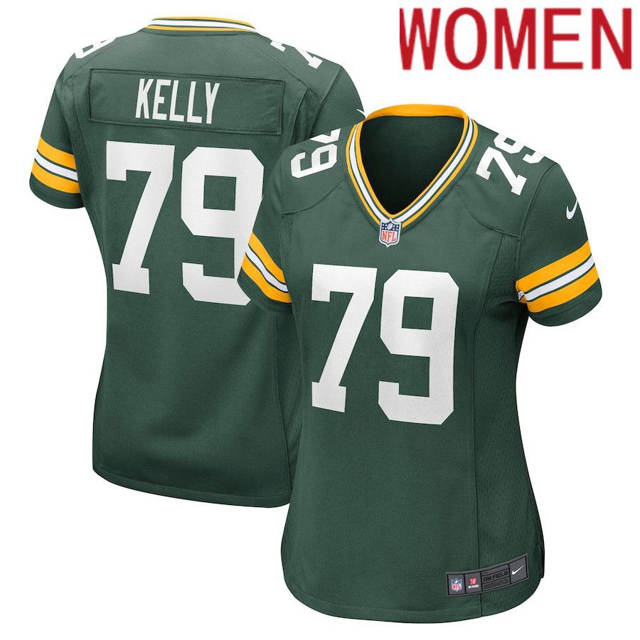 Women Green Bay Packers 79 Dennis Kelly Nike Green Nike Game NFL Jersey
